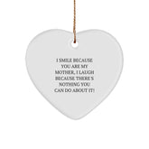 Funny Mother Heart Ornament Gifts from Men to Mother on Christmas Unique Gifts - Image 1